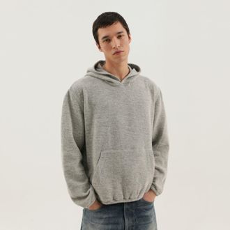 1989 STUDIO Felpa con cappuccio grigia in maglia