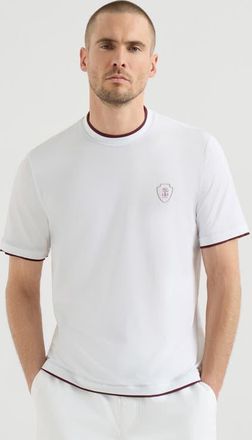 Brunello Cucinelli T-shirt with faux-layering in White at Nordstrom, Size Small Eu
