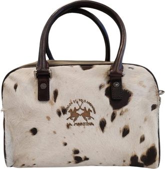La Martina Bowlingtas - Dames - Handtassen - Beige - ONE Size - Leer - Tassen