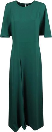 P.A.R.O.S.H. Elegante Lange Jurk Amarena Kleur - Dames - Maxi kleedjes - Groen - L - Polyester - Kleedjes