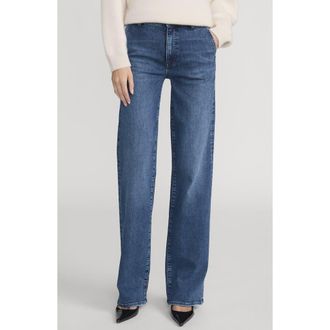 Frame Denim The High Waist Straight Leg Trouser Jeans in Foxley at Nordstrom, Size 25
