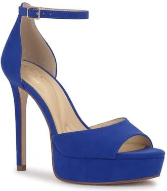 Jessica Simpson Sohilea Ankle Strap Platform Sandal in Blue Royale at Nordstrom, Size 9.5