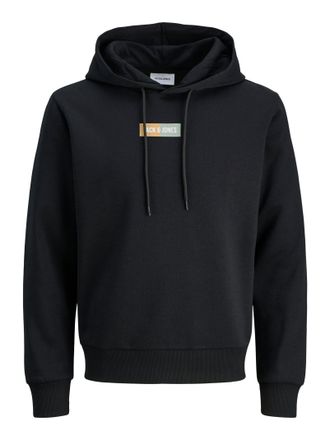 Jack & Jones Plus Size Kapuzensweatshirt JJPAN SWEAT HOOD PLS, Herren, Gr. 5XL, schwarz, angeraute Sweatware, Obermaterial: 60% Baumwolle, 40% Polyester, JACK & JONES PLUSSI