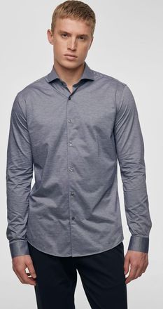 Genti Jersey overhemd fashion-fit | Blauw