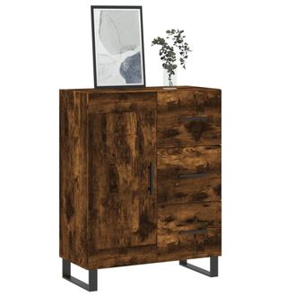 Berkfield Home Sideboard Smoked Oak 69.5x34x90 cm Engineered Wood in Brown