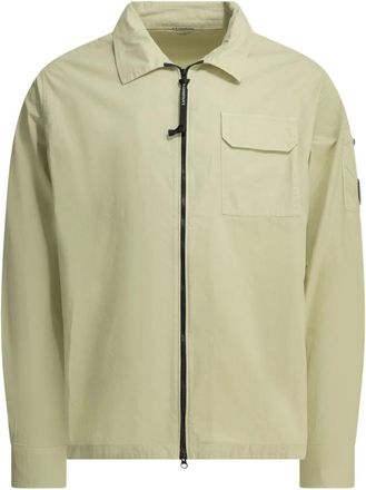 C.P. Company Overshirt con zip e lente in gabardine - - Jackets - Uomo - Beige - M