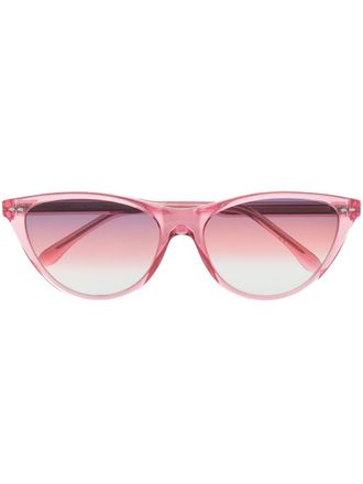 Isabel Marant cat-eye logo sunglasses - women - Acetate - One Size - Pink