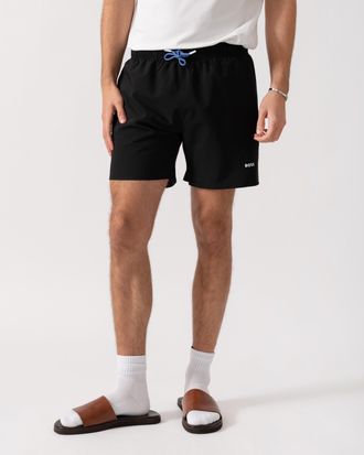 Boss Orange by Hugo Boss Mens Tio Swim Shorts in Black - Size X-Large