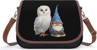 Generic Owl And A Gnome Fashion Womens Crossbody Bags Novelty Handbag Shoulder Bag Purse