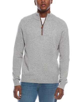 Kier + J Raglan Wool & Cashmere-Blend 1/4-Zip Sweater
