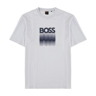 HUGO BOSS Tops, Heren, Grijs, 2Xl, Katoen, Te Insignia T-Shirt
