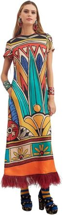 La DoubleJ Zwierige jurk - Dames - Maxi kleedjes - Veelkleurig - 2XS - Kleedjes