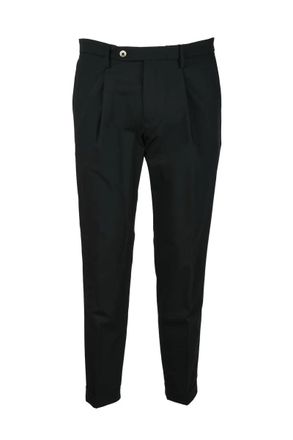 Michael Coal Bi-Stretch Trousers with Tapered Leg and Zip Closure