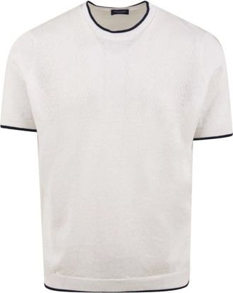 Drumohr Witte Trui Model D9Lc 100Z - Heren - T-shirts - Wit - L - Tops