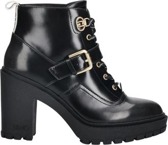 Liu Jo Ruby 03 Enkellaarsjes - Dames - Laarzen met Hak - Zwart - 41 EU - Leer - Schoenen