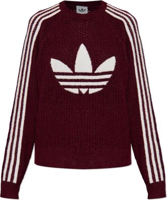 adidas Truien & Vesten, Dames, Rood, S, Wol, Lurex Knit Crew