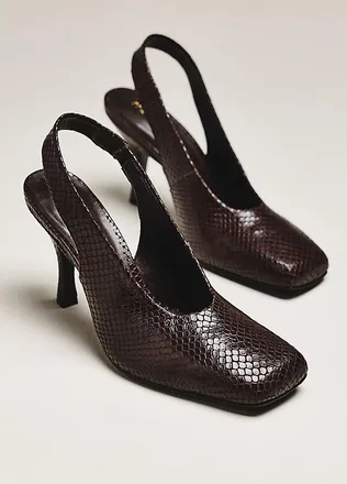 Maeve Square-Toe Slingback Pumps