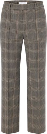 Patrizia Pepe Grey Prince Of Wales Tailored Straight-Leg Pants