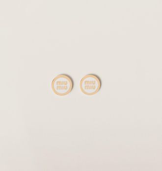 Miu Miu Enameled metal earrings