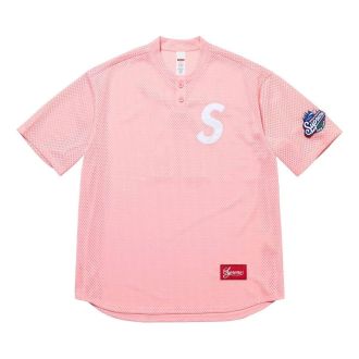SUPREME S Logo Baseball Henley Pink SS25KN95-PINK