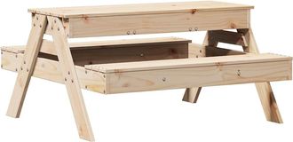 vidaXL Vidaxl - Mesa De P&iacute;cnic Con Arenero Para Ni&ntilde;os Madera Maciza De Pino