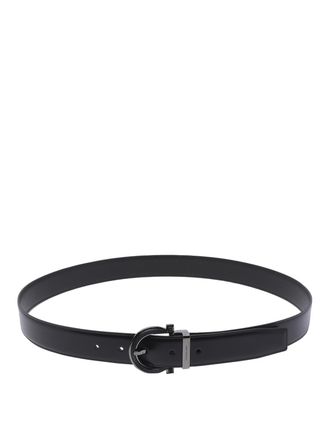 Ferragamo Black gancini belt