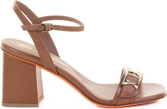 Santoni Womens Leather Sandal - Tan - Size EU 40