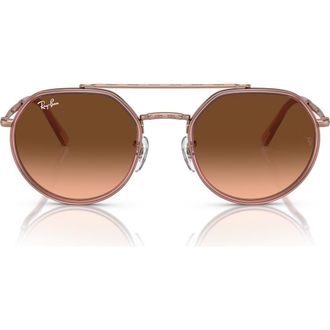 Ray-Ban 53mm Gradient Irregular Sunglasses in Copper at Nordstrom