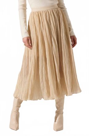Astr Salome Midi Skirt In Cream