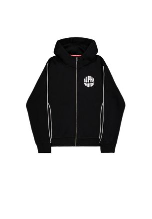 Alpha Industries Alpha Industries Mens Logo Zip Hoodie - Black - Size X-Large