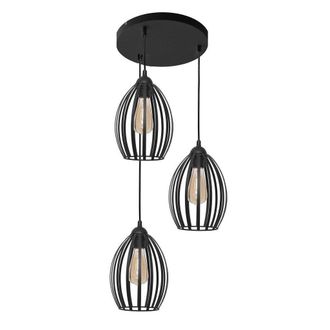 Netlighting Dali Cluster Pendant Ceiling Light Black 38cm