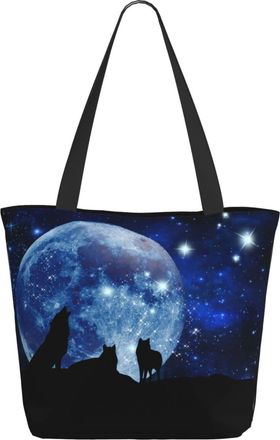 AOOEDM Cosmical And Wolf Ladies Shopping Bag 13x11x7in.The Perfect ValentineS Day Gift.It Is The Best ValentineS Day Gift For Mom, Daughter, Wife,Etc