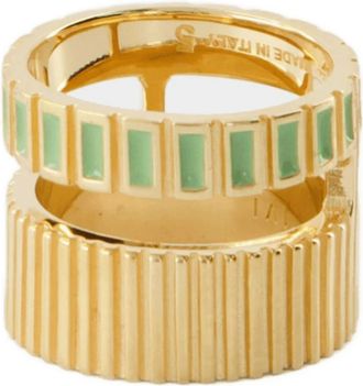 Ivi Seaside Collection Slot Ring - Dames - Ringen - Groen - 50 MM - Accessoires