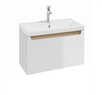Puma Naturel - Mueble De Ba&ntilde;o Stilla 60x30x45 Cm, Con Lavabo De Cer&aacute;mica 61,5x46,5x7 Cm, Blanco (stillad06007u3)