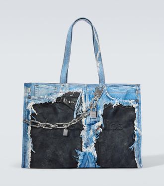 Acne Studios Trompe-loeil printed canvas tote bag