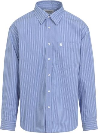 Carhartt Work in Progress Keene Shirt - Heren - Casual Overhemden - Blauw - XL - Katoen - Overhemden