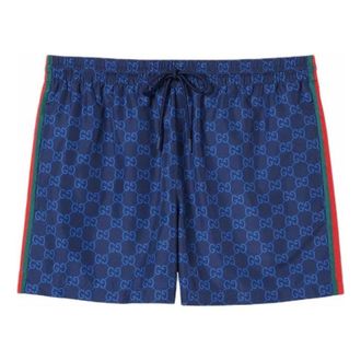 Gucci Printed Poplin Tech Swim Shorts Blue 815602-XHAJ3-4735