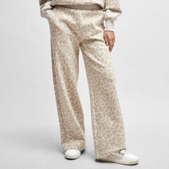 HUGO BOSS Womens Naomi X Tracksuit Bottoms in White Cotton - Size Medium