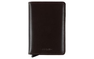 Secrid Geldb&ouml;rse SECRID Slimwallet Original Dark, Herren, braun (dunkelbraun, silberfarben), Leder, Kleinlederwaren Geldb&ouml;rse