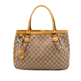 Gucci Pre-owned Handbags, female, Beige, Size: ONE SIZE Pre-owned Sukey Tote Bag