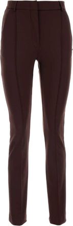 Sportmax Ricetta skinny trousers - women - Nylon/Elastane - M - Brown