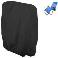 OEM Funda Para Tumbona Plegable, Fabricada En Tejido Oxford Resistente Al Viento, A Los Rayos Uv Y Al Agua, Funda Para Tumbona De Jard&iacute;n (negra) - Crezuo