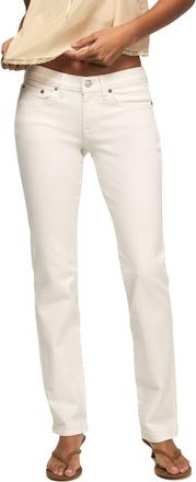 Lucky Brand Sweet Mid Rise Straight Leg Jeans in Bright White at Nordstrom, Size 27 32