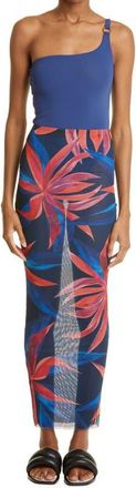 Louisa Ballou Floral Mesh Pencil Skirt in Lunar Bloom at Nordstrom, Size Medium