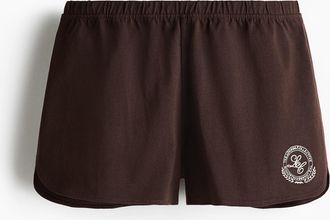 H&M Shorts aus Baumwolljersey - Dunkelbraun/Lounge