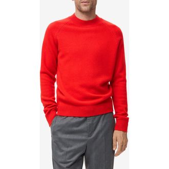 Mango Raglan Sleeve Wool Sweater in Red at Nordstrom, Size Medium