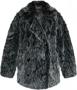 Michael Kors Faux Fur Peacoat - Dames - Jassen - Zwart - M - Polyester - Jassen