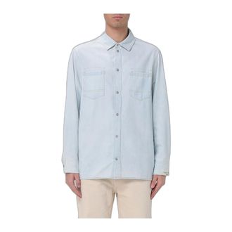 Golden Goose Katoenen Denim Shirt - Heren - Overhemden - Blauw - Maat: S Katoen