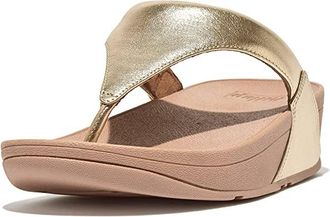 FitFlop Lulu Leather Toe Post Womens Shoes Platino : 10 M (B)