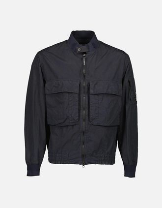 C.P. Company Mens Flatt Nylon Lens Jacket - Navy - Size: 38/Regular